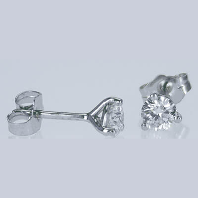 Martini round diamonds earring studs