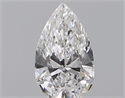 Natural Diamond 0.59 Carats, Pear with  Cut, D Color, VVS2 Clarity and Certified by GIA