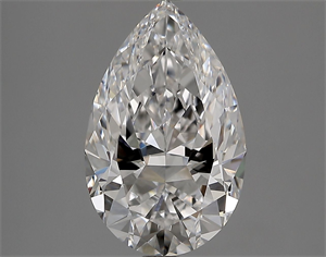 Picture of Natural Diamond 3.02 Carats, Pear with  Cut, D Color, IF Clarity and Certified by GIA