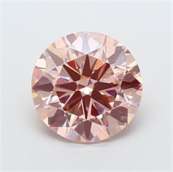 Picture of Lab Grown Diamond 3.00 Carats, Round with Very Good Cut, Fancy Intense Pink Color, VS1 Clarity and Certified by IGI
