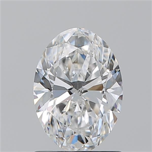 Picture of Natural Diamond 1.21 Carats, Oval with  Cut, E Color, SI2 Clarity and Certified by GIA