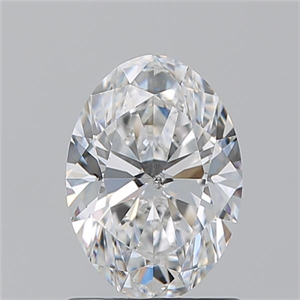 Picture of Natural Diamond 1.21 Carats, Oval with  Cut, E Color, SI2 Clarity and Certified by GIA