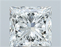 Natural Diamond 1.01 Carats, Princess with  Cut, G Color, SI2 Clarity and Certified by GIA