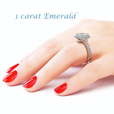 Engaste de anillo de compromiso Halo Falling Edge para Princesa, Esmeraldas, Radiantes