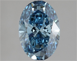 Picture of Lab Grown Diamond 2.28 Carats, Oval with  Cut, Fancy Vivid Blue Color, VS1 Clarity and Certified by IGI