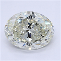 Natural Diamond 1.51 Carats, Oval with  Cut, K Color, SI1 Clarity and Certified by GIA
