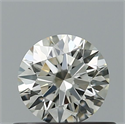 Natural Diamond 0.41 Carats, Round with Excellent Cut, H Color, IF Clarity and Certified by IGI