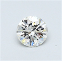 Natural Diamond 0.44 Carats, Round with Excellent Cut, H Color, SI1 Clarity and Certified by GIA