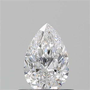 Picture of Natural Diamond 0.54 Carats, Pear with  Cut, D Color, VS2 Clarity and Certified by GIA