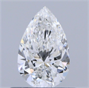Natural Diamond 0.46 Carats, Pear with  Cut, E Color, VS2 Clarity and Certified by IGI