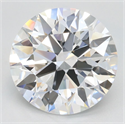 Lab Grown Diamond 2.84 Carats, Round with Ideal Cut, D Color, IF Clarity and Certified by IGI