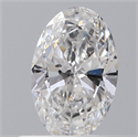 Natural Diamond 0.50 Carats, Oval with  Cut, D Color, SI2 Clarity and Certified by GIA