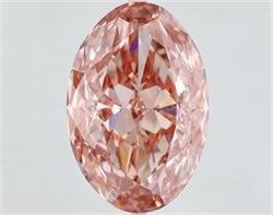Picture of Lab Grown Diamond 25.55 Carats, Oval with  Cut, Fancy Vivid Pink Color, VS2 Clarity and Certified by IGI