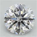 Lab Grown Diamond 1.02 Carats, Round with Ideal Cut, D Color, VS1 Clarity and Certified by IGI