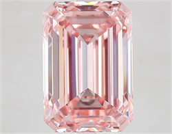 Picture of Lab Grown Diamond 10.27 Carats, Emerald with  Cut, Fancy Intense Pink Color, VS1 Clarity and Certified by IGI