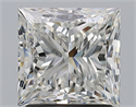 Natural Diamond 2.00 Carats, Princess with  Cut, H Color, VS1 Clarity and Certified by GIA