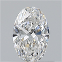Natural Diamond 0.53 Carats, Oval with  Cut, E Color, VVS2 Clarity and Certified by GIA