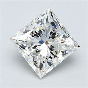 Foto Diamante Natural 1.31 quilates, Princesa , Color J, claridad VVS2 y certificado GIA de