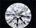 Lab Grown Diamond 1.56 Carats, Round with Ideal Cut, D Color, VS1 Clarity and Certified by IGI