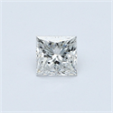 Natural Diamond 0.32 Carats, Princess with  Cut, D Color, SI1 Clarity and Certified by GIA
