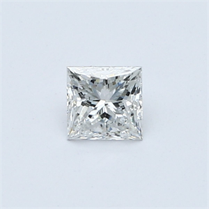 Picture of Natural Diamond 0.32 Carats, Princess with  Cut, D Color, SI1 Clarity and Certified by GIA