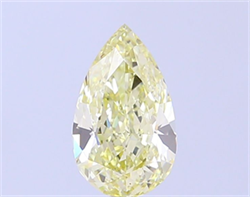 Picture of Lab Grown Diamond 1.21 Carats, Pear with  Cut, Fancy Light Yellow Color, VVS2 Clarity and Certified by IGI