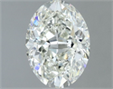 Natural Diamond 1.00 Carats, Oval with  Cut, I Color, VS2 Clarity and Certified by IGI