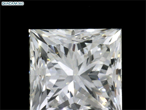 Picture of Natural Diamond 0.91 Carats, Princess with  Cut, J Color, VS1 Clarity and Certified by GIA