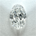 Natural Diamond 1.00 Carats, Oval with  Cut, E Color, SI1 Clarity and Certified by GIA