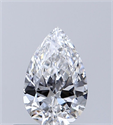 Natural Diamond 0.50 Carats, Pear with  Cut, D Color, VVS2 Clarity and Certified by GIA