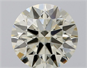 Natural Diamond 0.73 Carats, Round with Excellent Cut, K Color, VVS2 Clarity and Certified by IGI