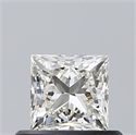 Natural Diamond 0.53 Carats, Princess with  Cut, K Color, VVS1 Clarity and Certified by GIA