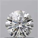 Natural Diamond 0.43 Carats, Round with Excellent Cut, F Color, IF Clarity and Certified by GIA