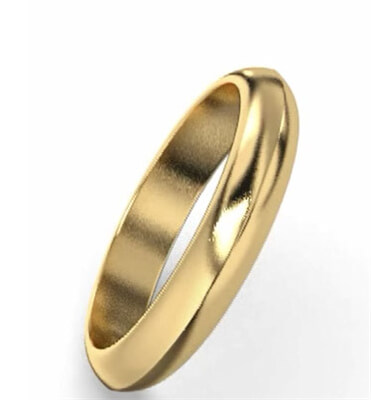 4mm Man's Knife edge wedding ring