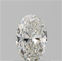 Natural Diamond 0.50 Carats, Oval with  Cut, H Color, VVS1 Clarity and Certified by GIA
