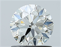 Natural Diamond 0.90 Carats, Round with Excellent Cut, H Color, VVS2 Clarity and Certified by IGI