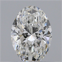 Natural Diamond 0.50 Carats, Oval with  Cut, F Color, IF Clarity and Certified by GIA
