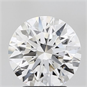 Lab Grown Diamond 2.43 Carats, Round with Ideal Cut, D Color, IF Clarity and Certified by IGI