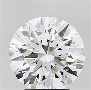 Picture of Lab Grown Diamond 2.43 Carats, Round with Ideal Cut, D Color, IF Clarity and Certified by IGI