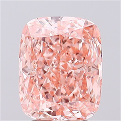 Picture of Lab Grown Diamond 3.53 Carats, CUSHION MODIFIED with  Cut, Fancy Vivid Pink Color, VS1 Clarity and Certified by IGI