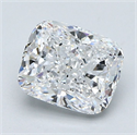 Diamante Natural 1.80 quilates, Del cojín , Color D, claridad VVS2 y certificado GIA