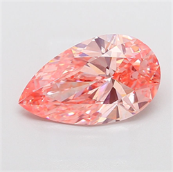 Picture of Lab Grown Diamond 5.01 Carats, Pear with  Cut, Fancy Vivid Pink Color, VS1 Clarity and Certified by IGI