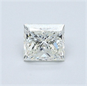 Natural Diamond 0.57 Carats, Princess with  Cut, J Color, VVS2 Clarity and Certified by GIA