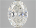 Natural Diamond 3.01 Carats, Oval with  Cut, H Color, SI2 Clarity and Certified by HRD