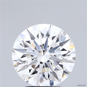 Picture of Lab Grown Diamond 3.09 Carats, Round with Ideal Cut, D Color, VVS1 Clarity and Certified by IGI