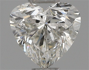 Picture of Natural Diamond 0.52 Carats, Heart with  Cut, H Color, SI2 Clarity and Certified by IGI