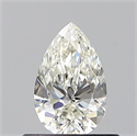 Natural Diamond 0.50 Carats, Pear with  Cut, I Color, VS2 Clarity and Certified by GIA