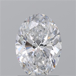 Picture of Natural Diamond 1.53 Carats, Oval with  Cut, E Color, SI2 Clarity and Certified by GIA