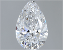 Natural Diamond 0.40 Carats, Pear with  Cut, D Color, SI2 Clarity and Certified by GIA