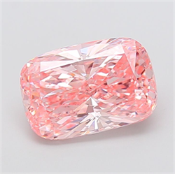 Picture of Lab Grown Diamond 4.02 Carats, CUSHION MODIFIED with  Cut, Fancy Vivid Pink Color, VVS2 Clarity and Certified by IGI